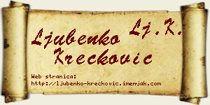 Ljubenko Krečković vizit kartica